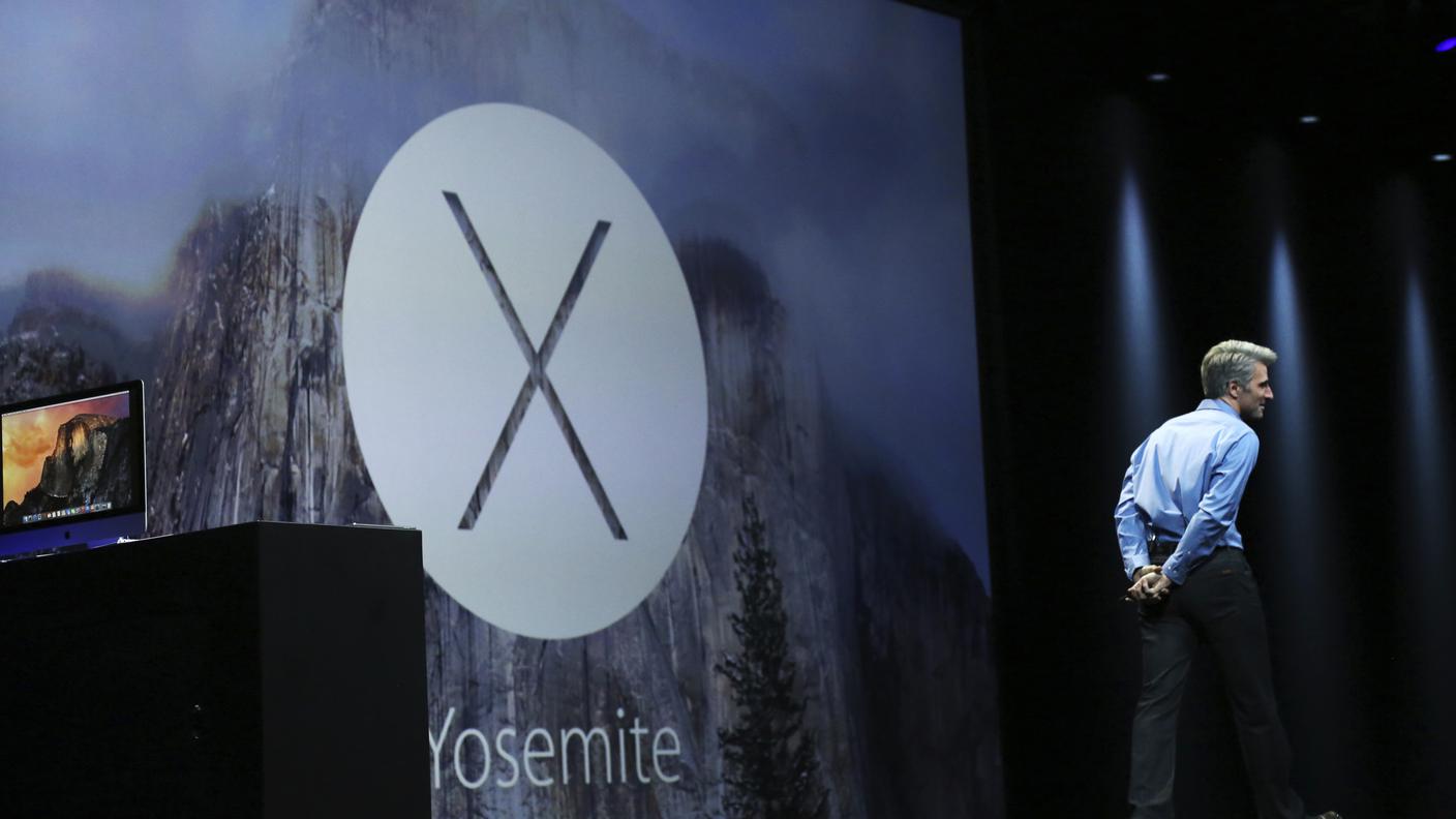 Craig Federighi durante la presentazione di Yosemite