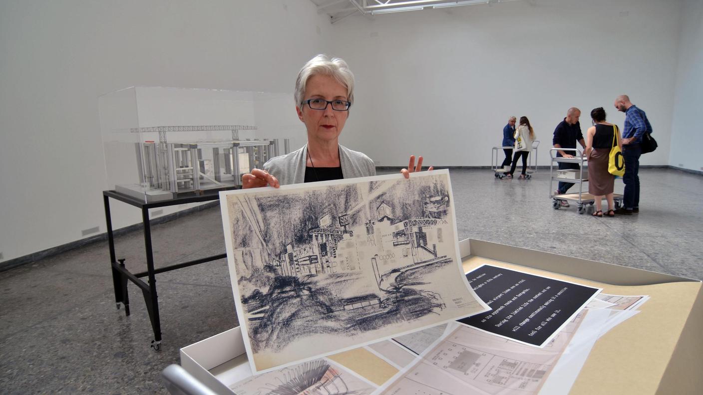 Un disegno del Fun Palace di Cedric Price