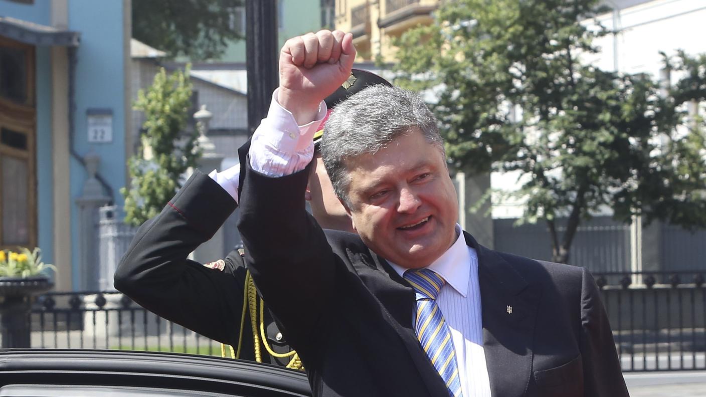 Poroshenko dopo la cerimonia