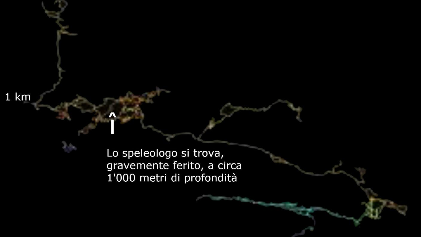 La piantina della grotta