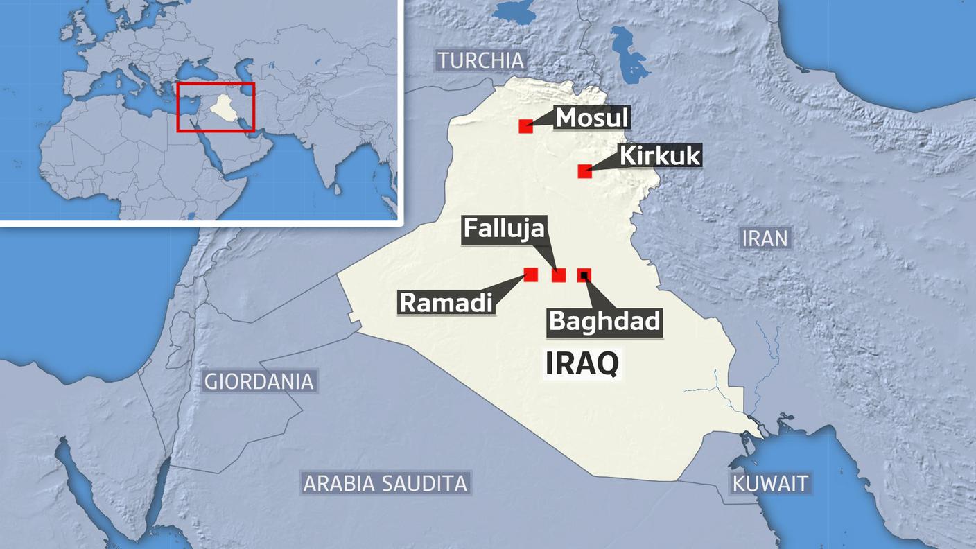 La cartina dell'Iraq