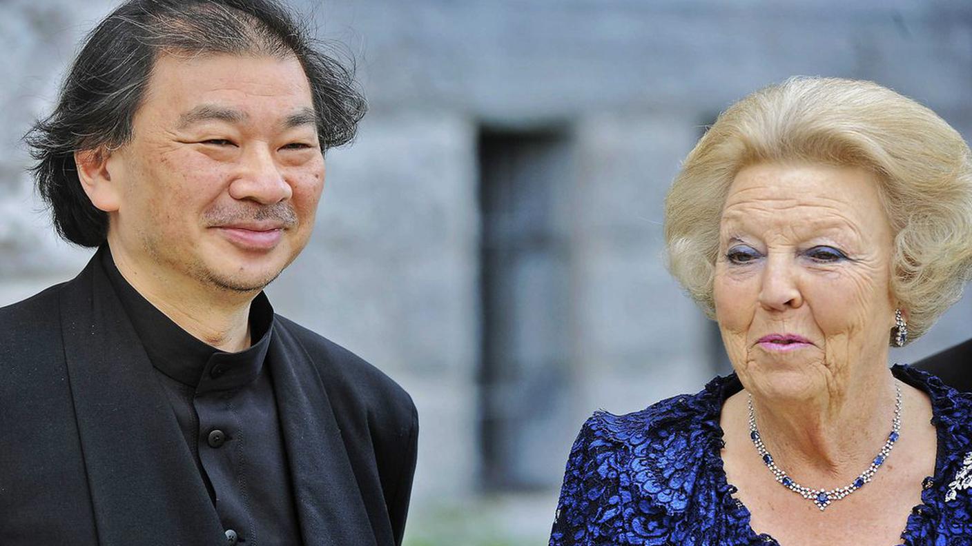 Ban, con la principessa Beatrice, in una foto scattata durante la cerimonia