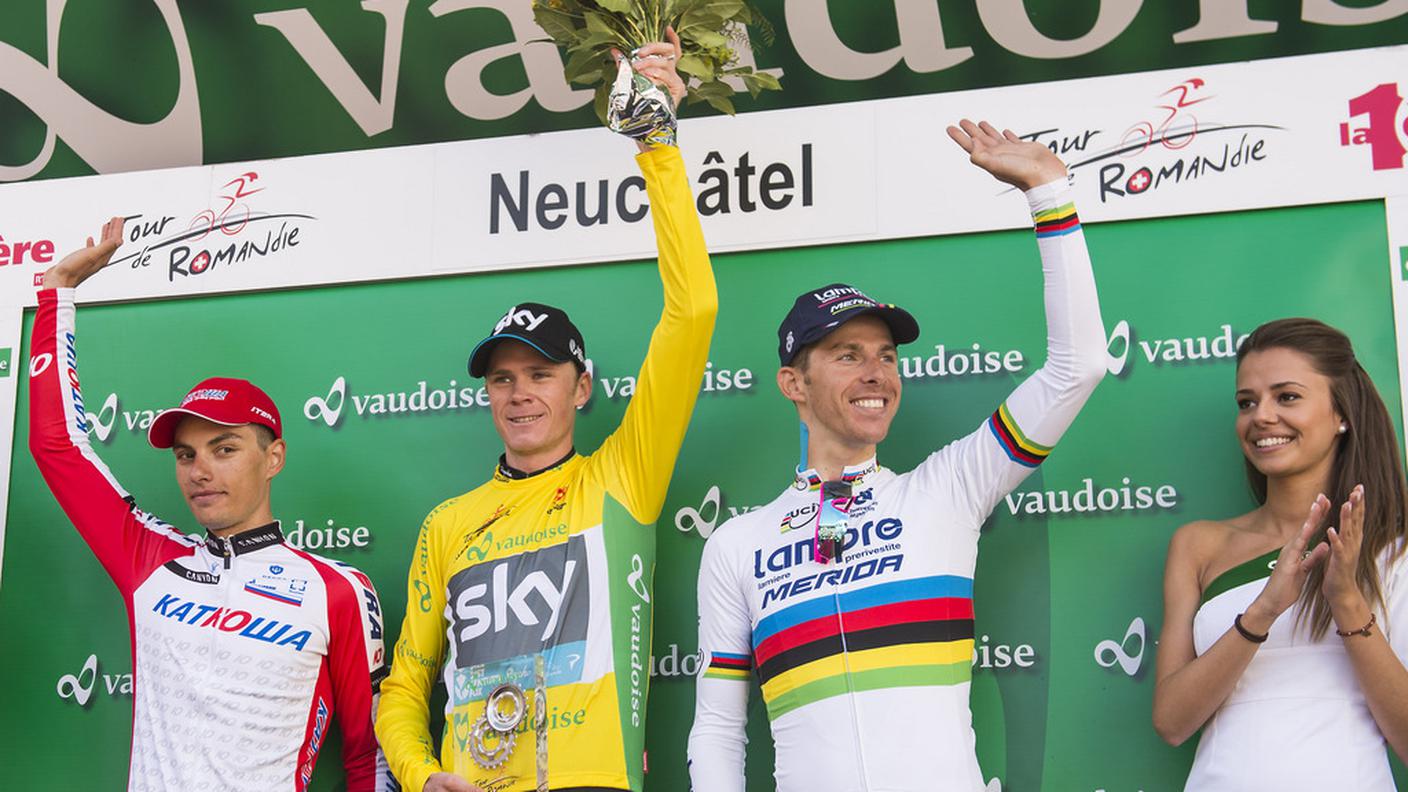 Froome sul podio del Romandia