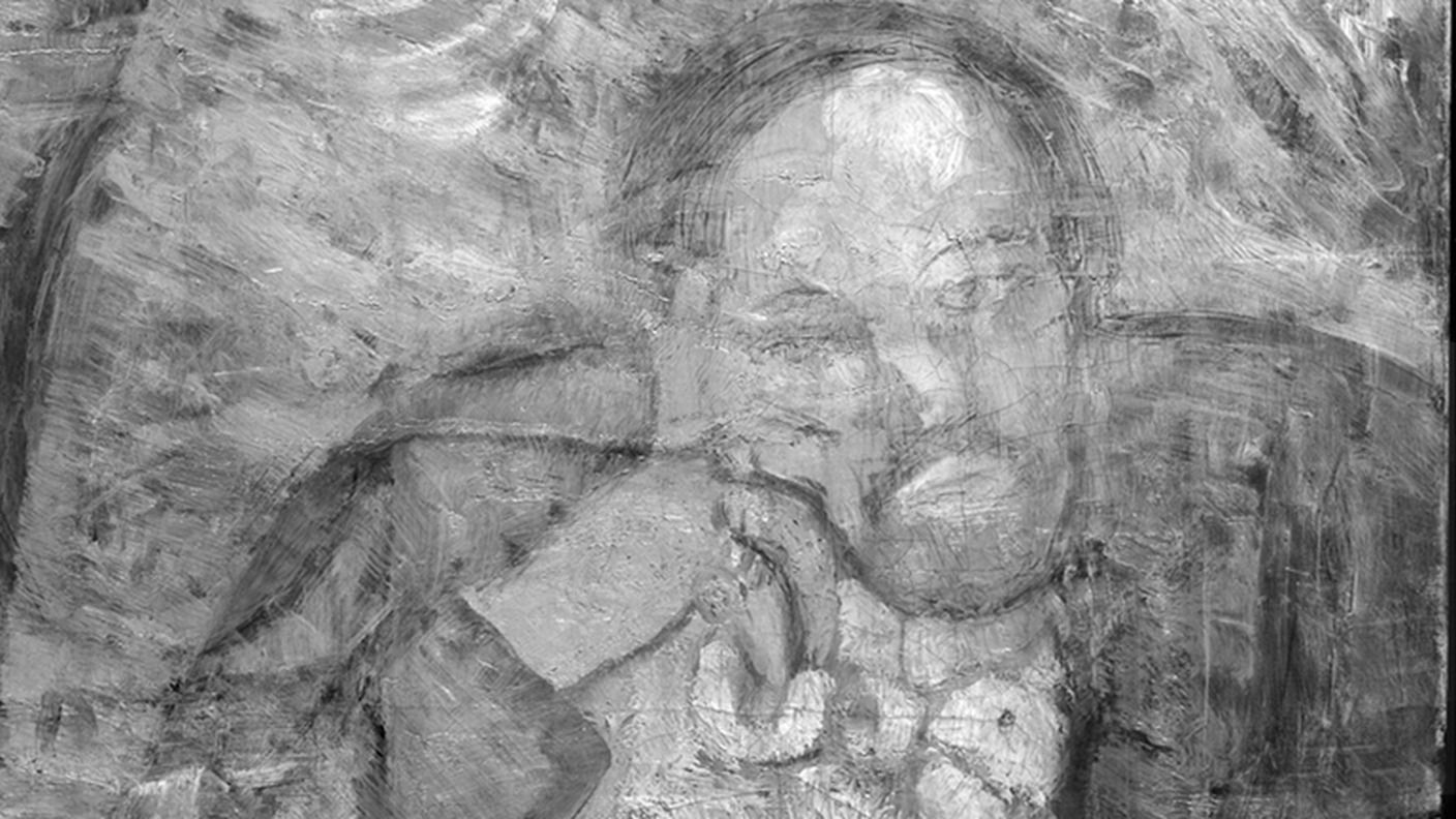 I raggi infrarossi rivelano il ritratto di un uomo