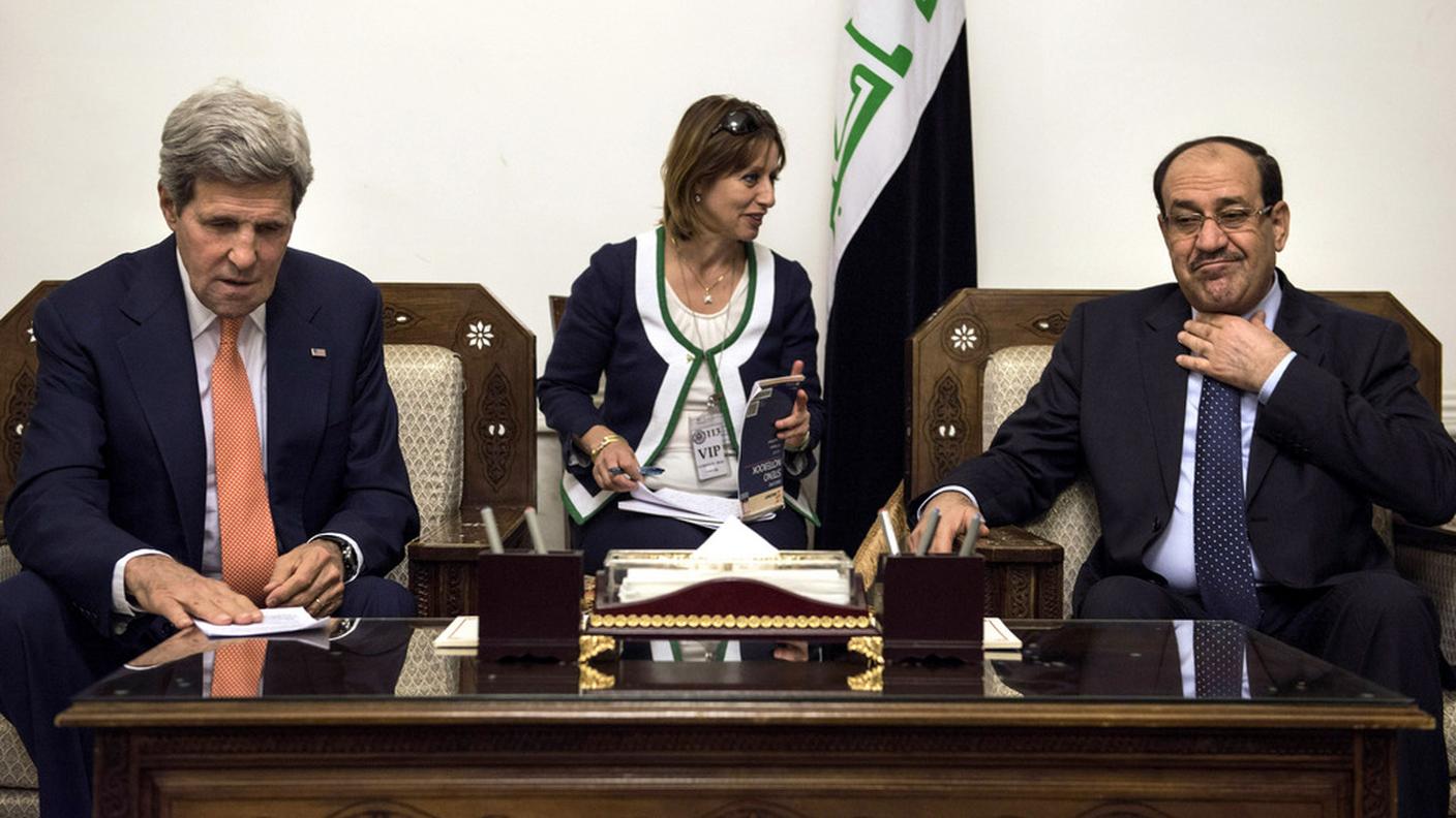 John Kerry a colloquio col primo ministro Nuri al Maliki