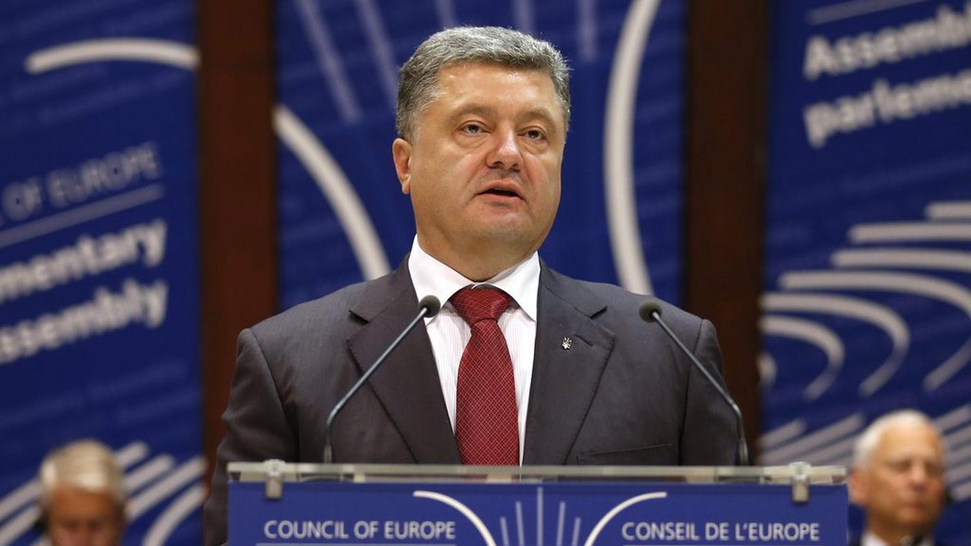Il presidente ucraino Poroshenko giovedì era a Strasburgo