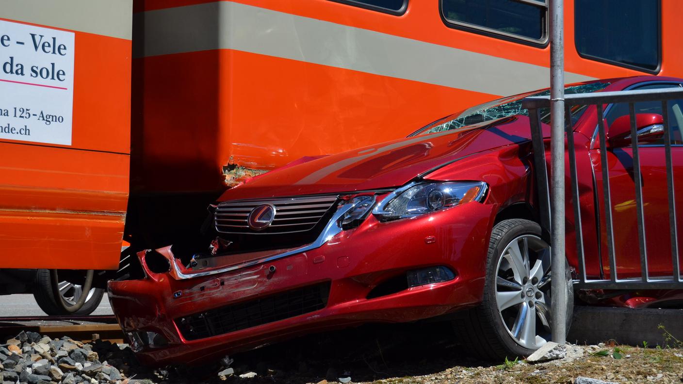 Scontro auto-treno