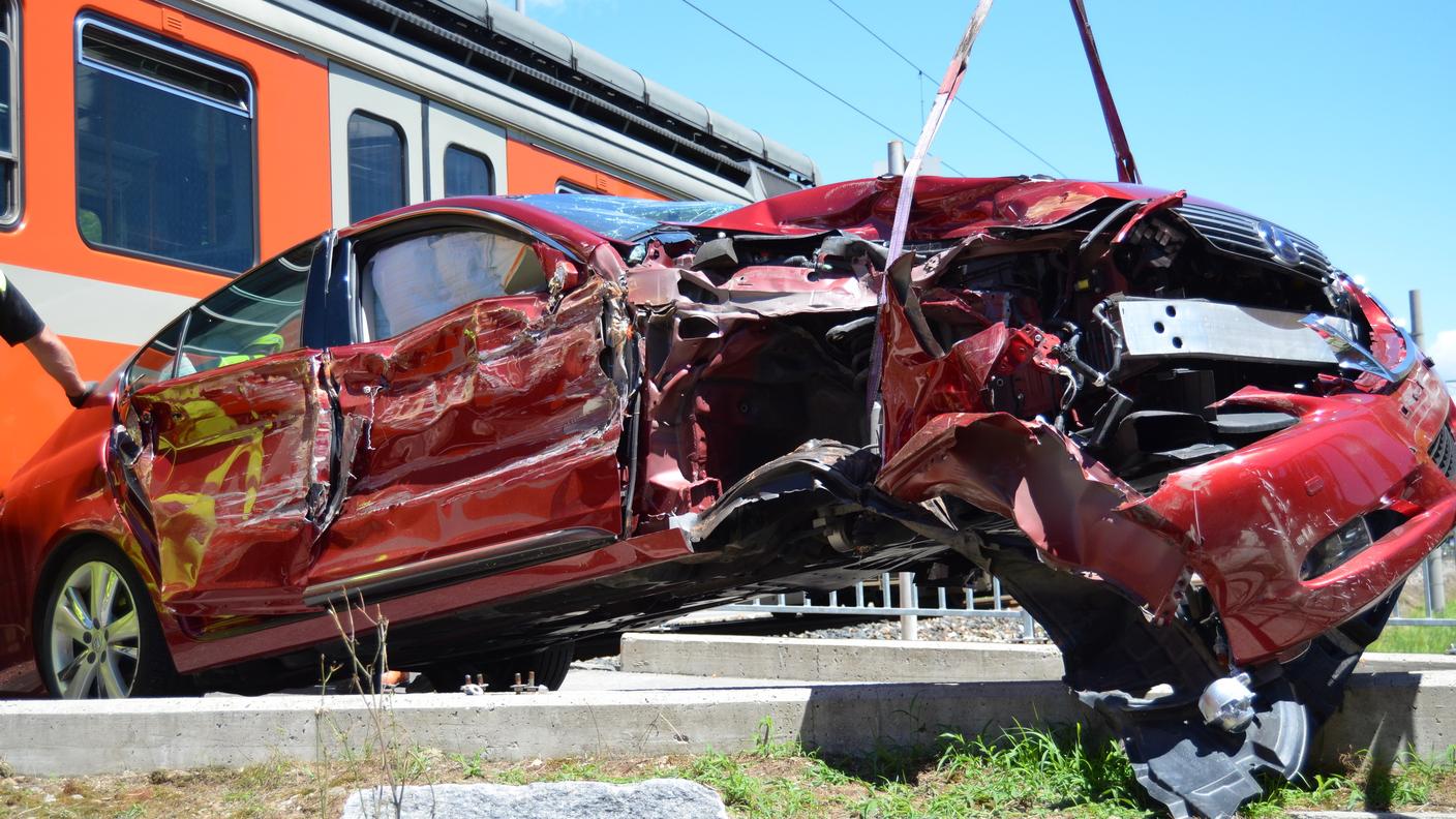 Scontro auto-treno
