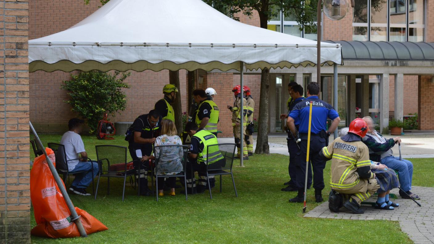 Incendio in casa anziani