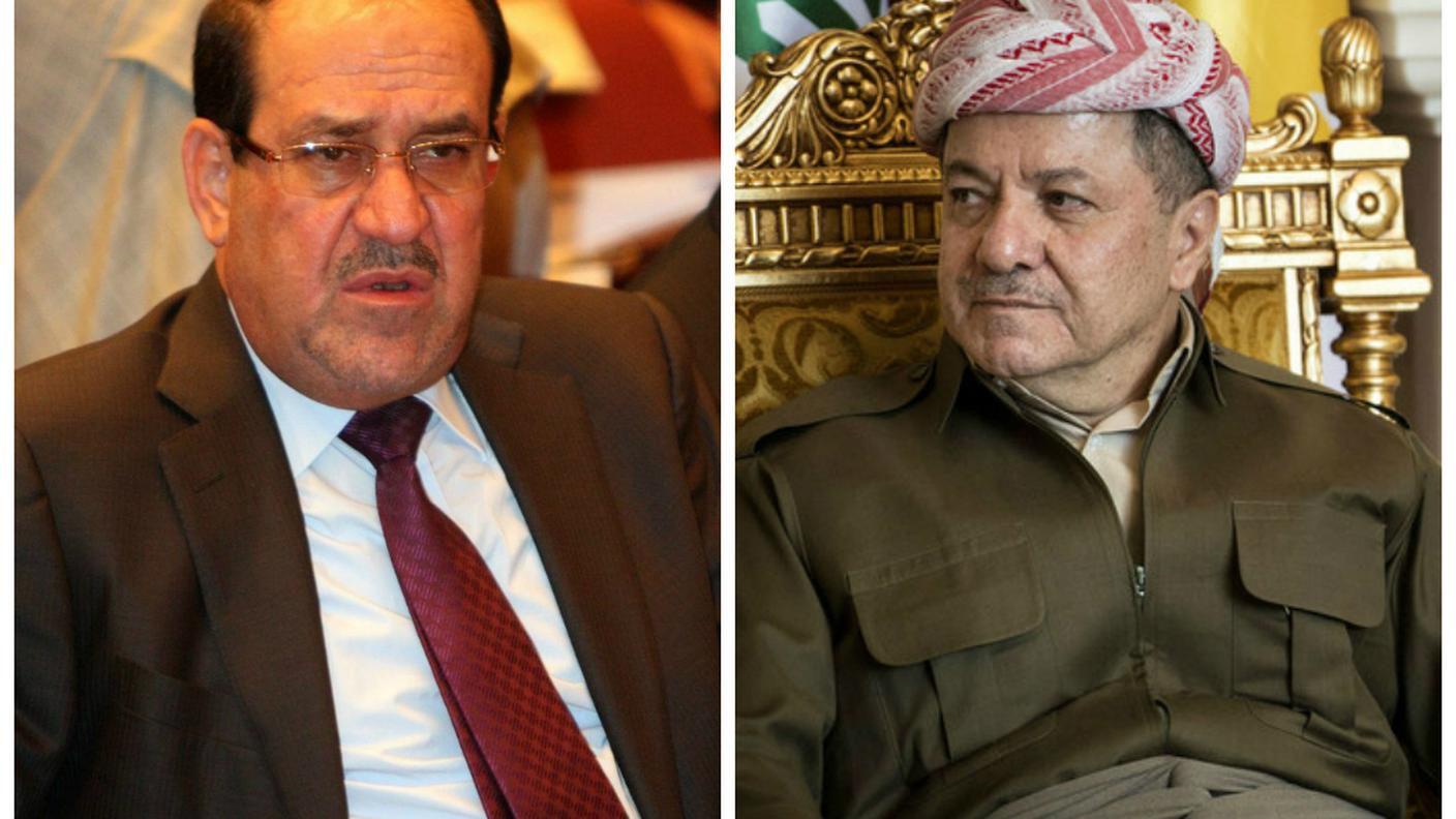 Il premier iracheno Maliki e il presidente della repubblica autonoma curda Barzani