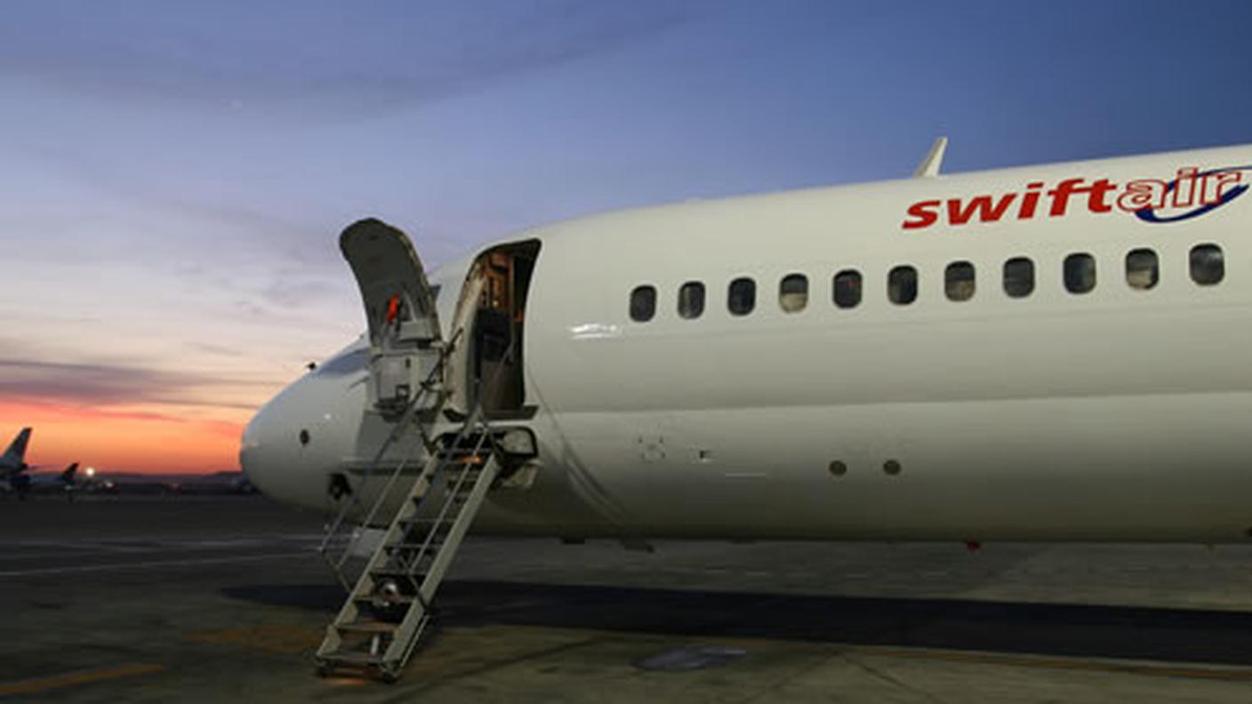 Lo MD-83 di proprietà della Switair