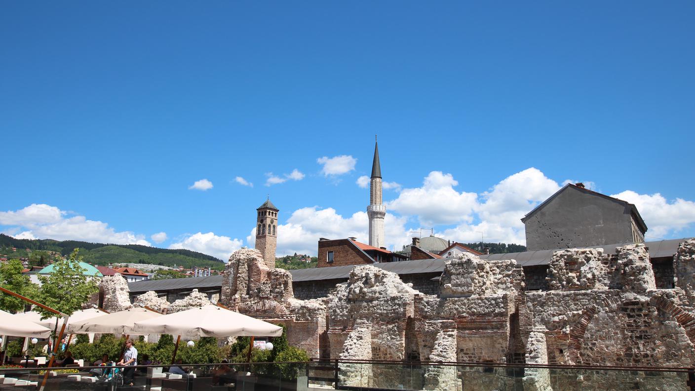 Sarajevo: il centro città, nei pressi del mercato di Bezistan