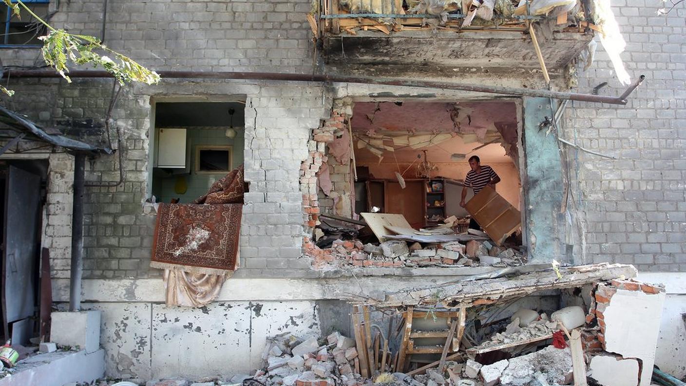 Case distrutte a Horlivky