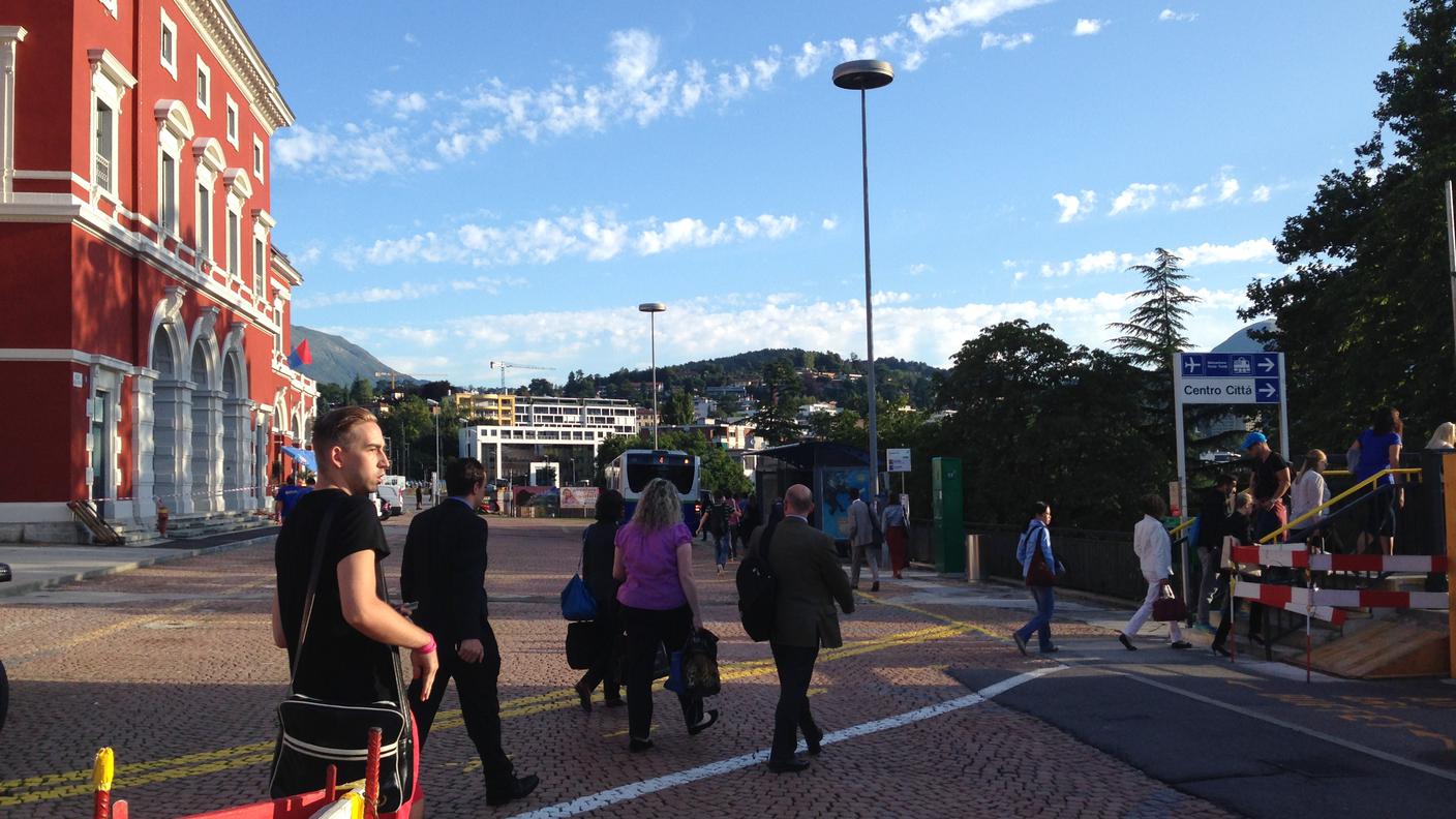 Lugano, primo giorno senza la funicolare