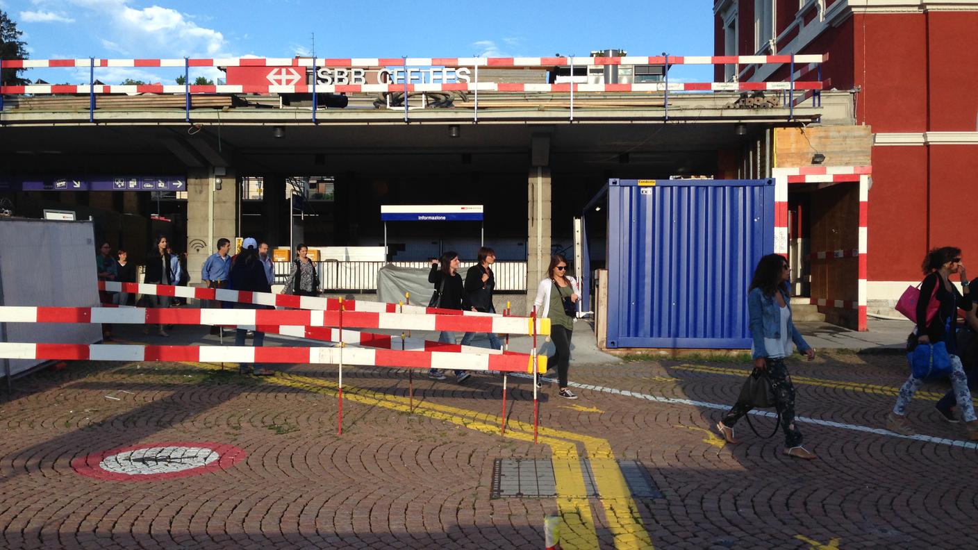 Lugano, primo giorno senza la funicolare