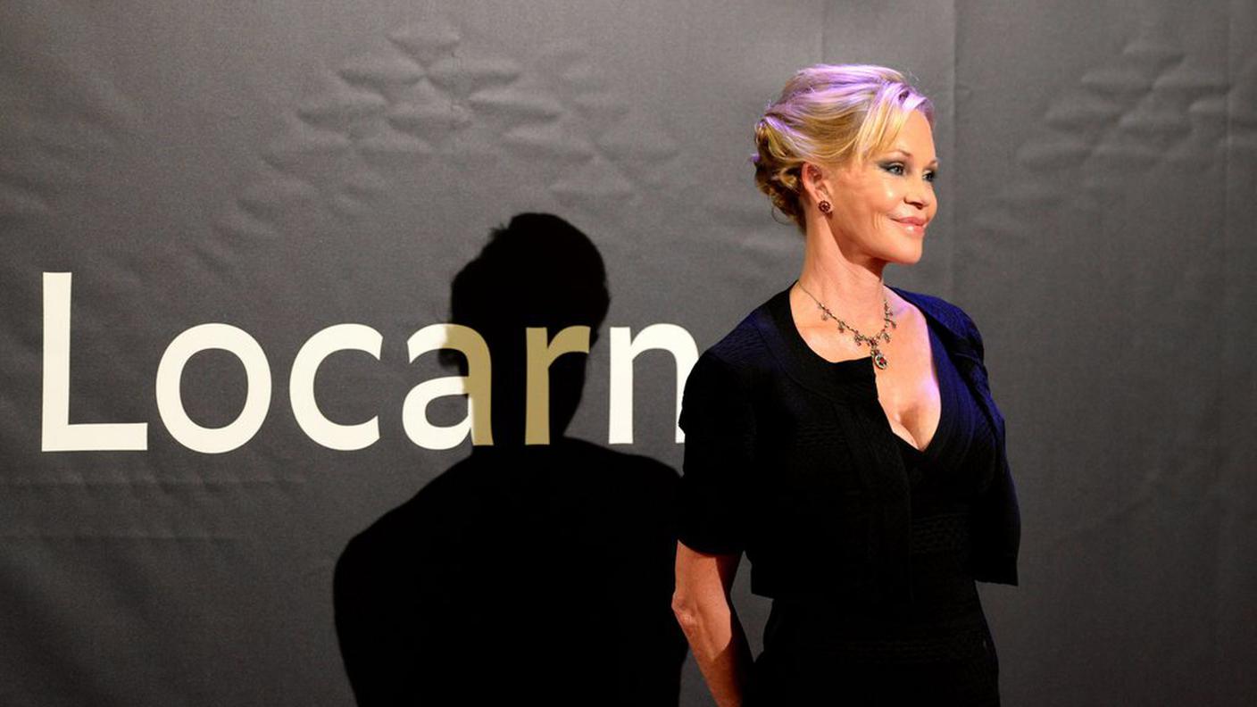 L'attrice statunitense sul palco in Piazza Grande