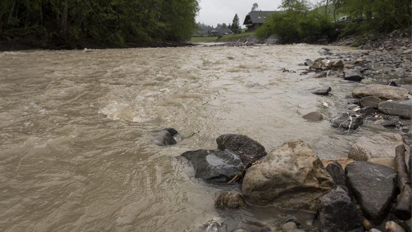 Le precipitazioni hanno ingrossato il torrente Zulg (BE)
