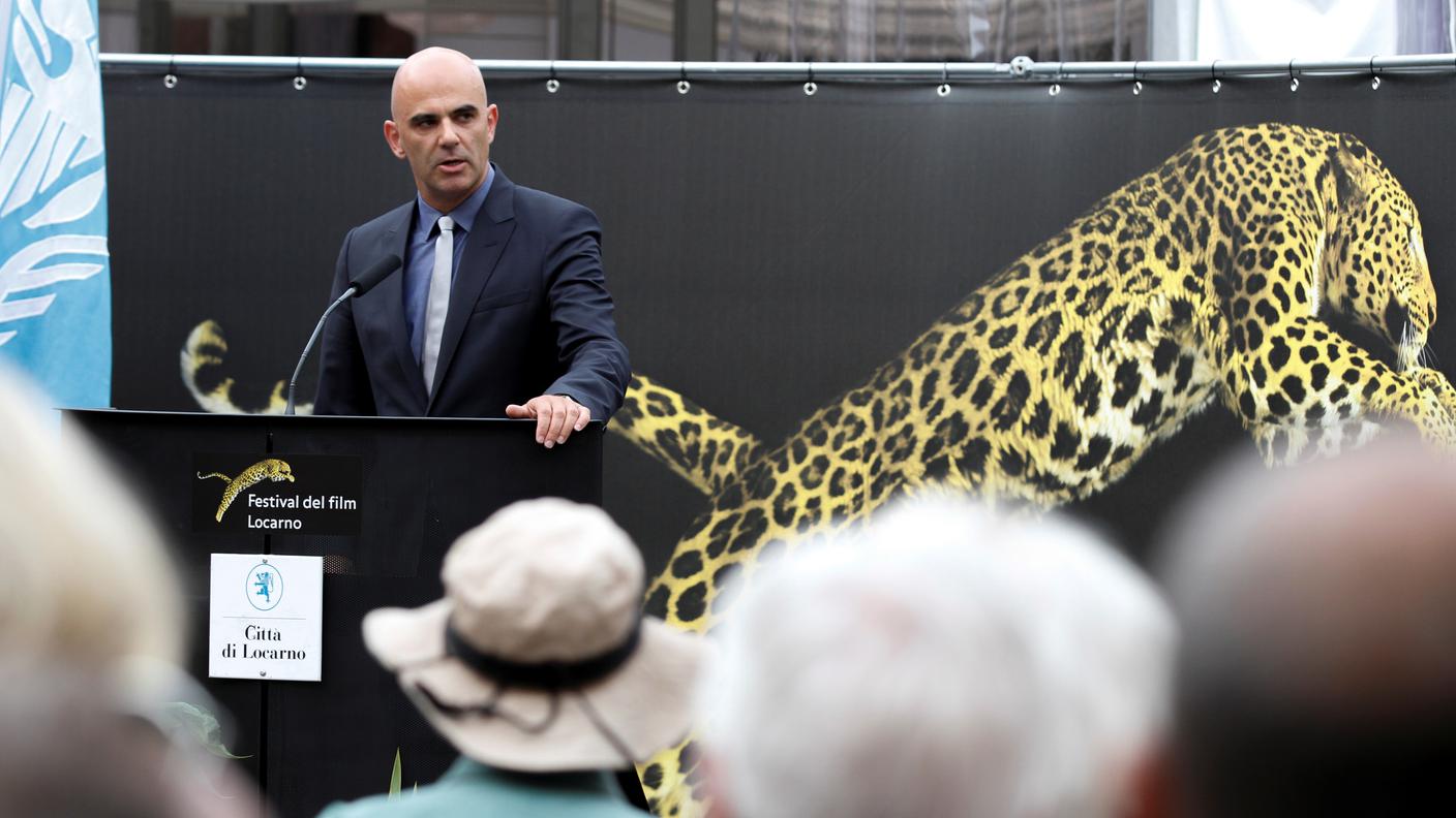 Alain Berset mercoledì durante il ricevimento di apertura nel chiostro della Magistrale