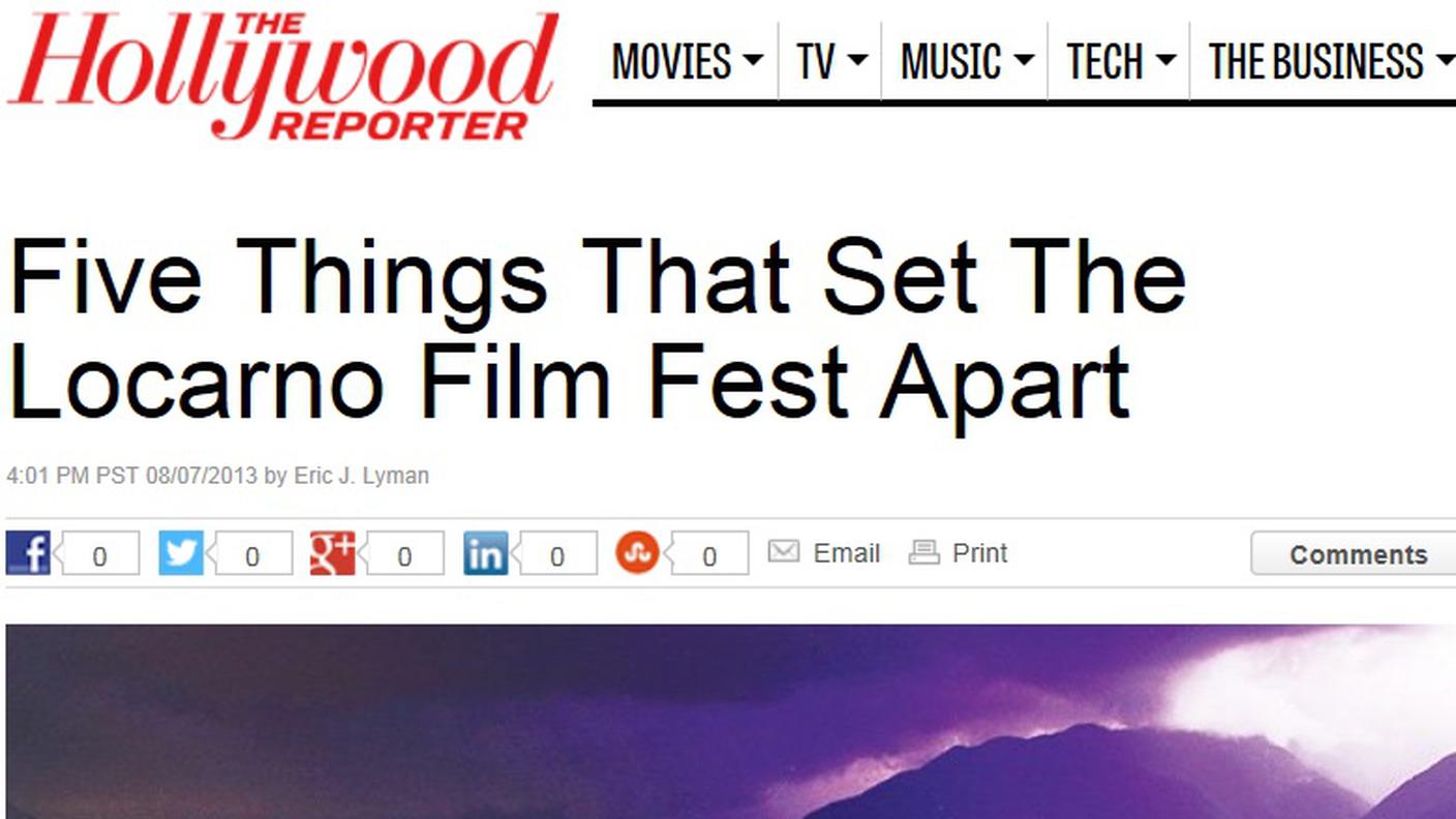Uno degli articoli presenti su The Hollywood Reporter
