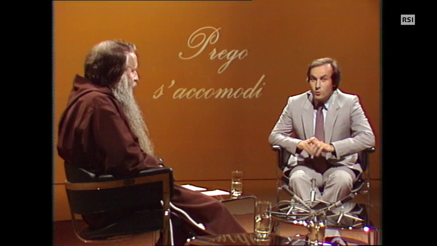 Dalla trasmissione "Prego di accomodi" (1982) Padre Callisto intervistato da Michele Fazioli