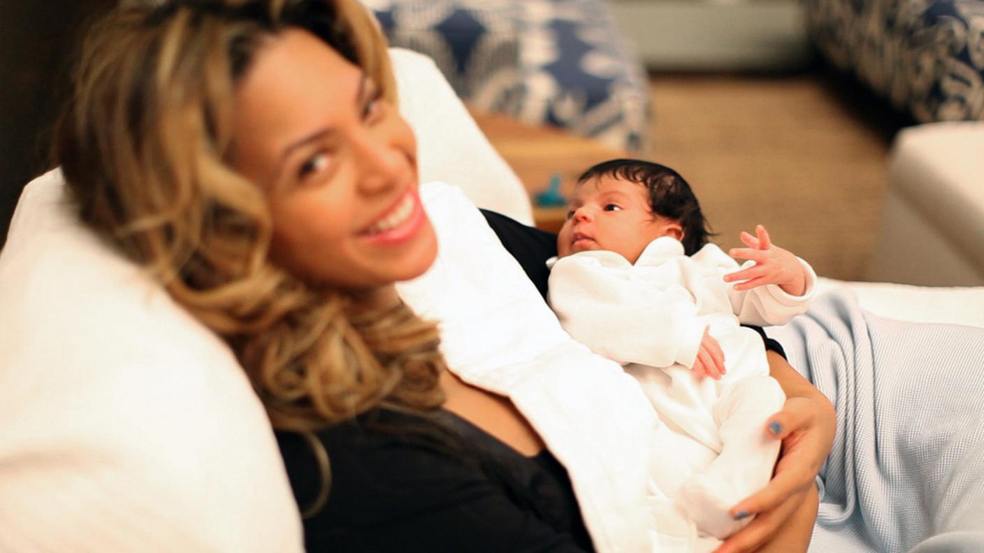 La cantante con Blue Ivy