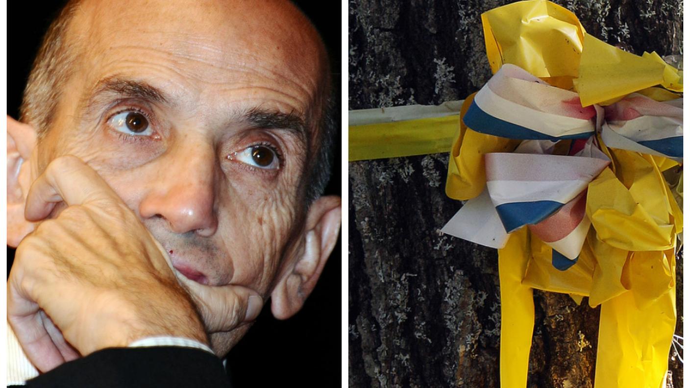Quirico e il fiocco giallo in ricordo di Foley