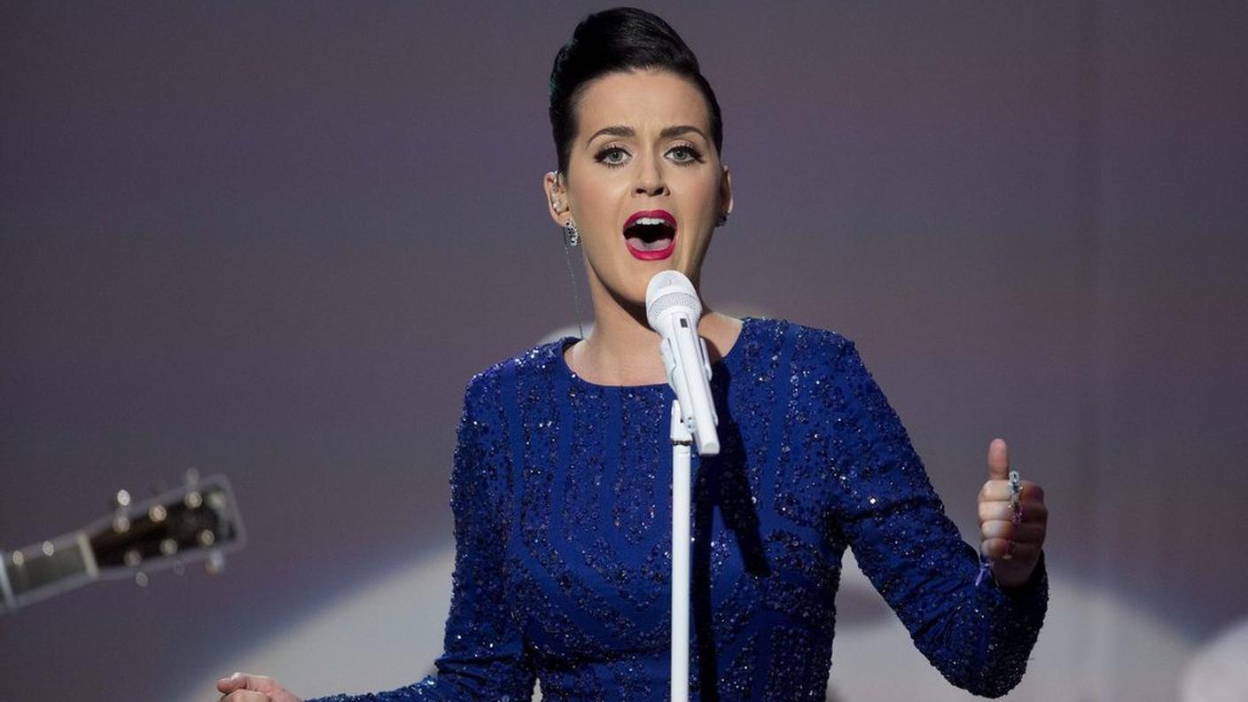 La pop star durante una sua esibizione in luglio 