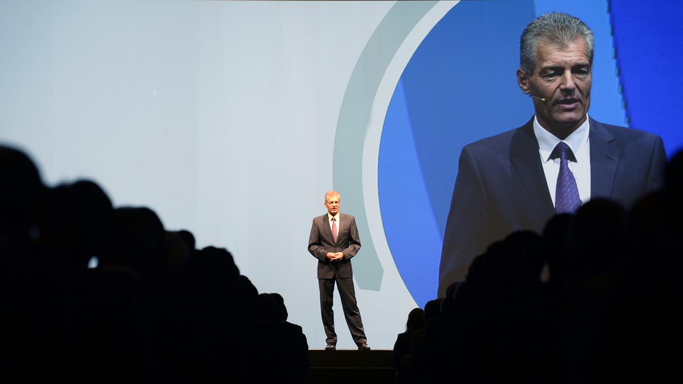 Heinz Karrer durante il suo intervento