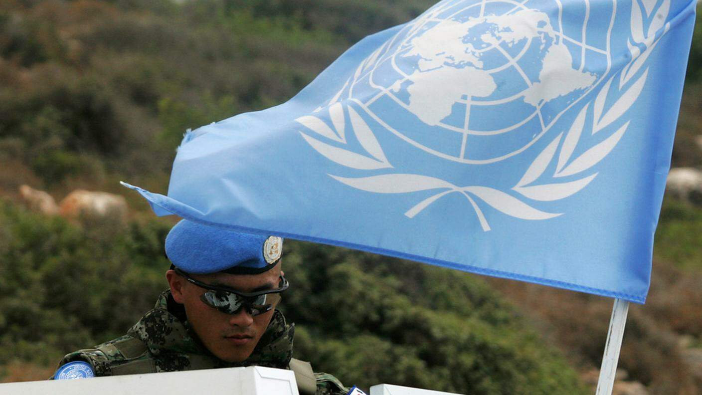 Un soldato dell'ONU