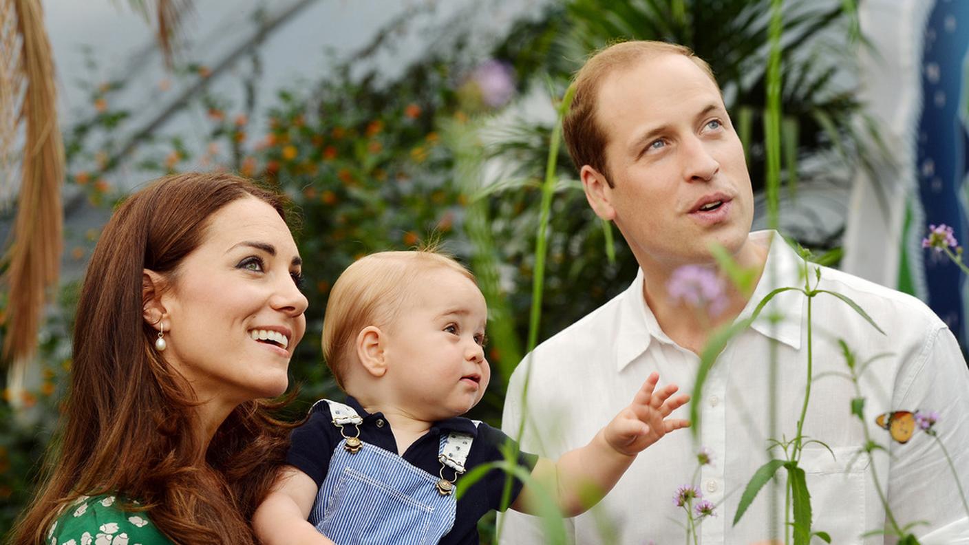 Kate e William con il primogenito George, che ha compiuto un anno in luglio