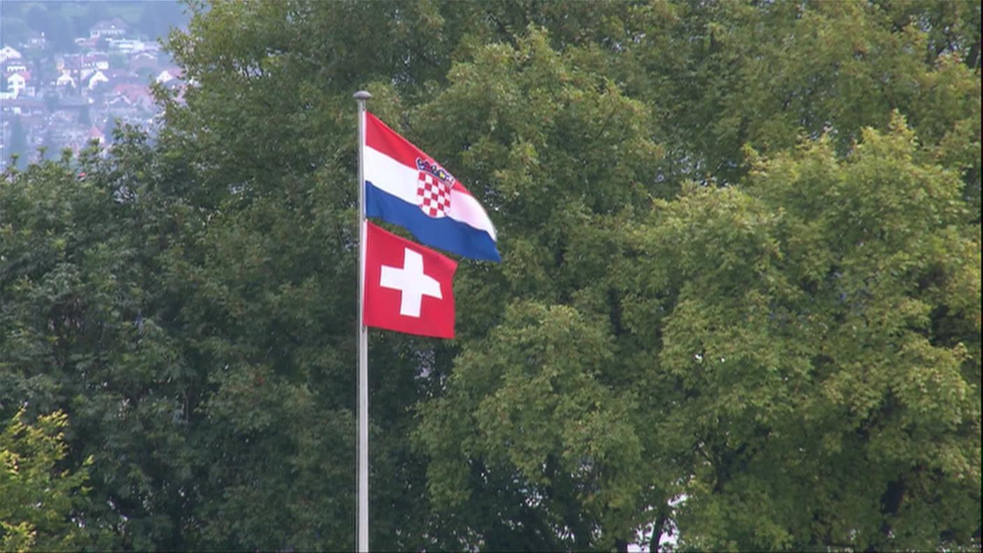 bandiere Svizzera Croazia