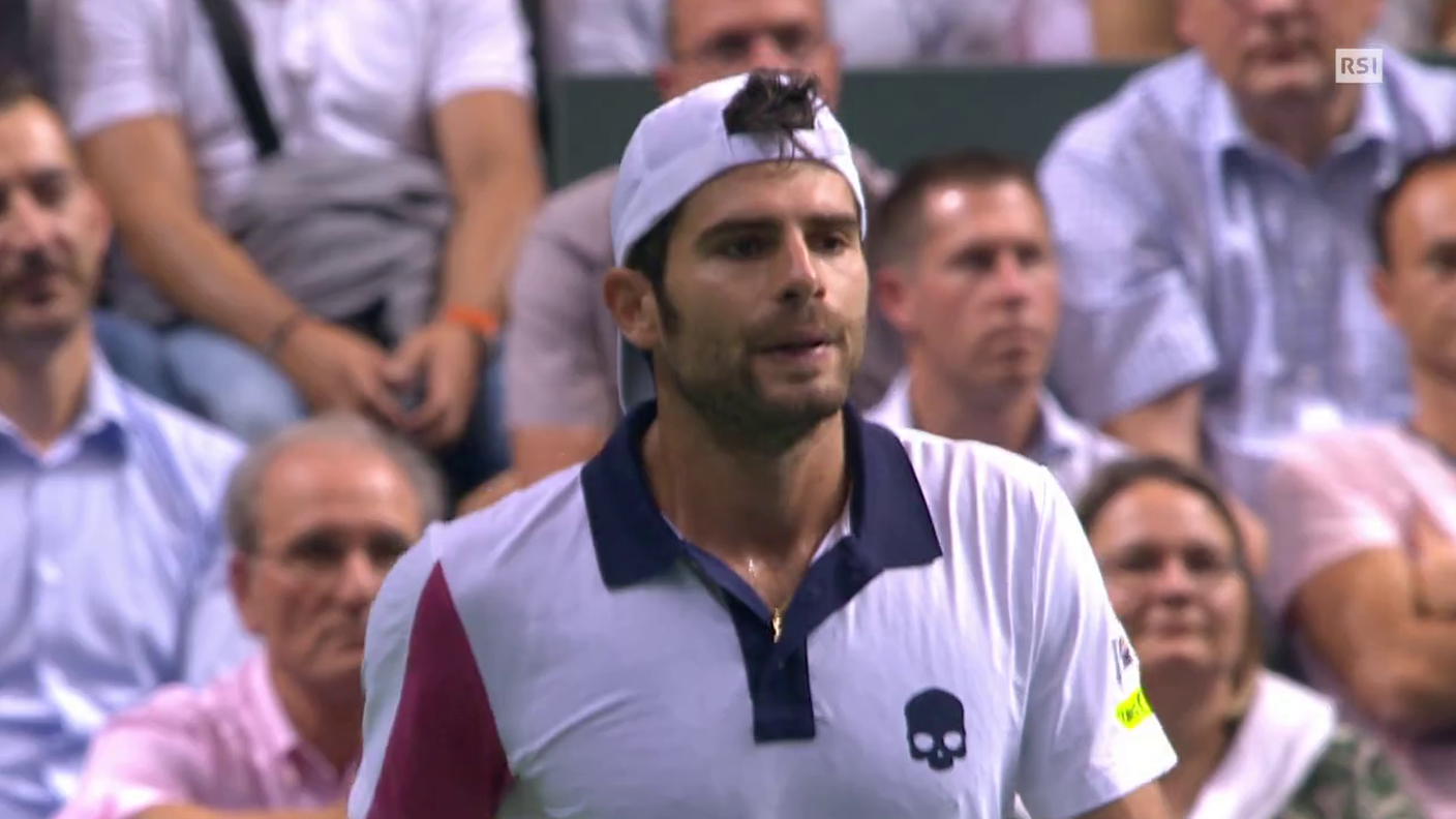 Coppa Davis, Federer-Bolelli: ultimo game 2o set