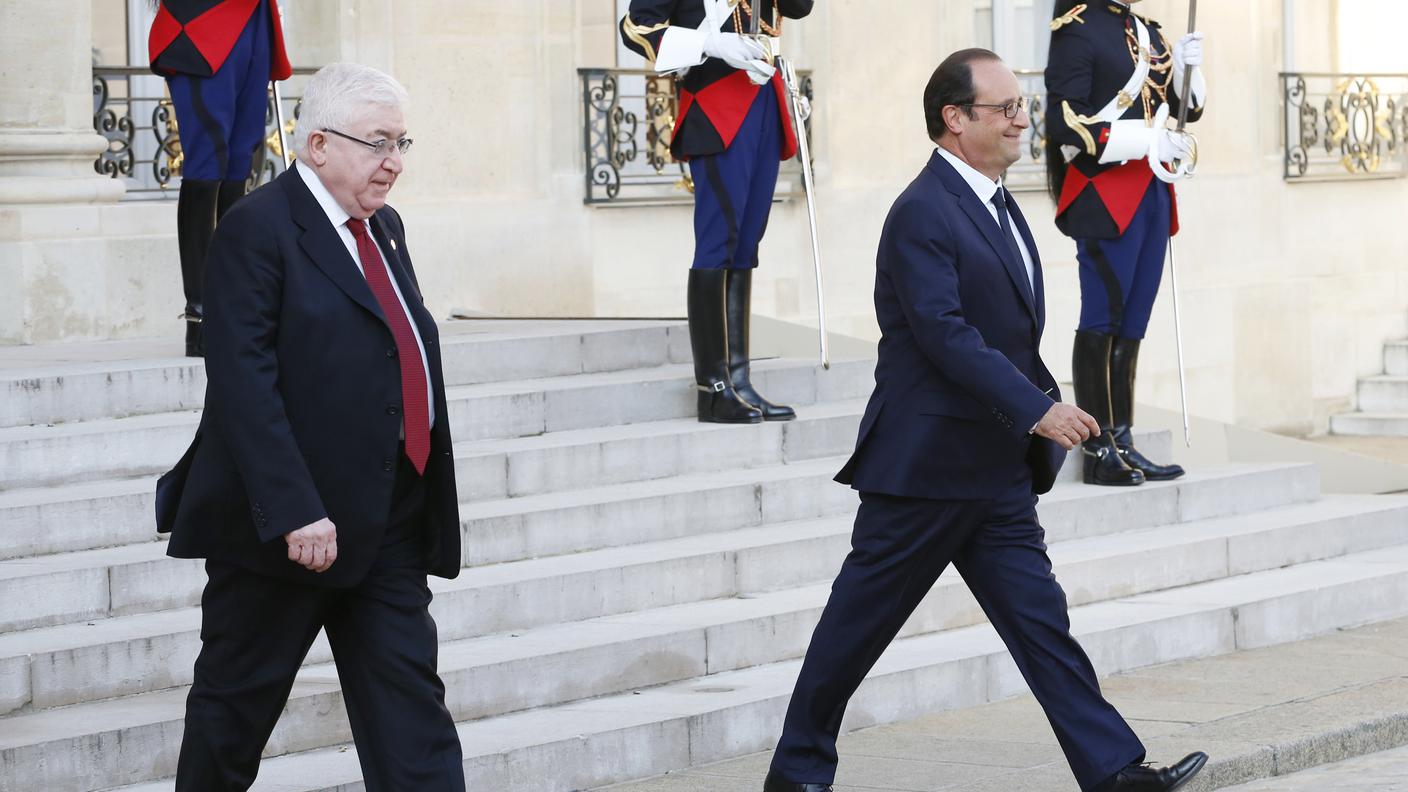 I due presidenti, Fuad Masum (Iraq) e François Hollande