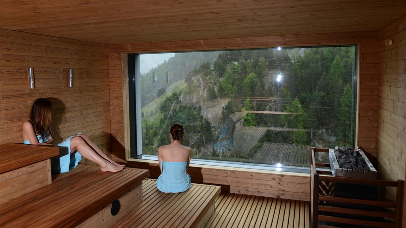 Dalla sauna una vista invidiabile