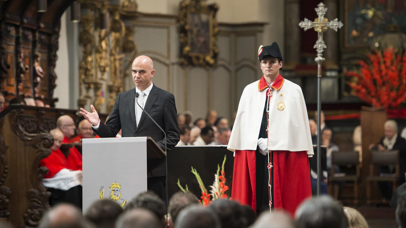 L'intervento di Alain Berset nella basilica