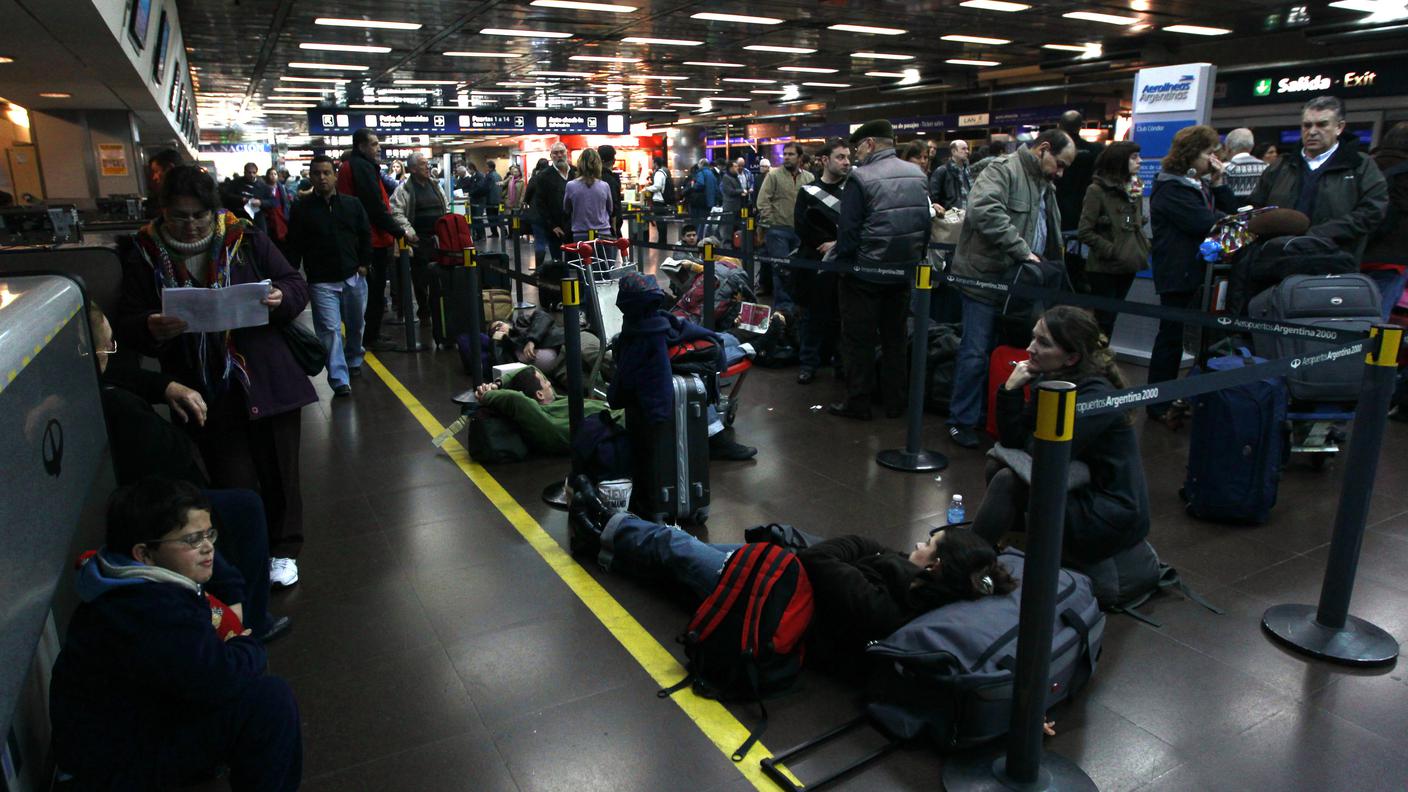 Un'immagine scattata all'aeroporto di Buenos Aires
