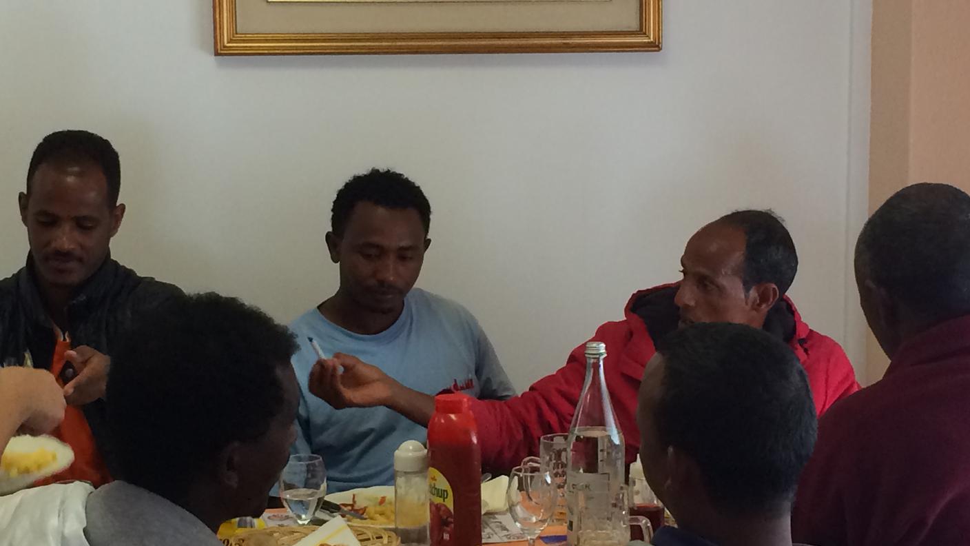 Un momento del pranzo