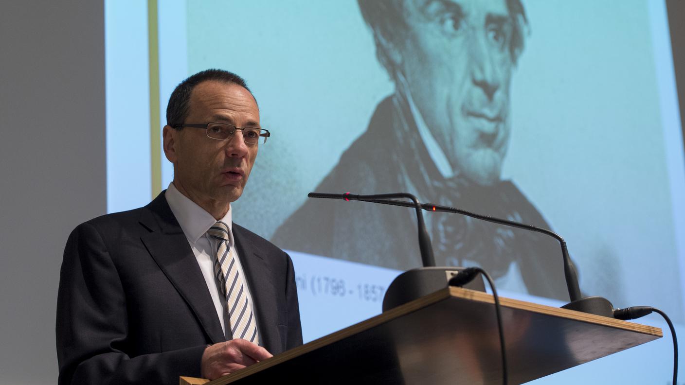 TiPress_USI Università della Svizzera Italiana Dies Academicu 2014. Nella foto il professore Lino Guzzella rettore ETH Zurigo durante il suo intervento.jpg