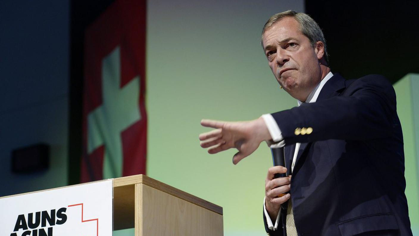 Nile Farage: "la Svizzera è un modello per l'Europa"