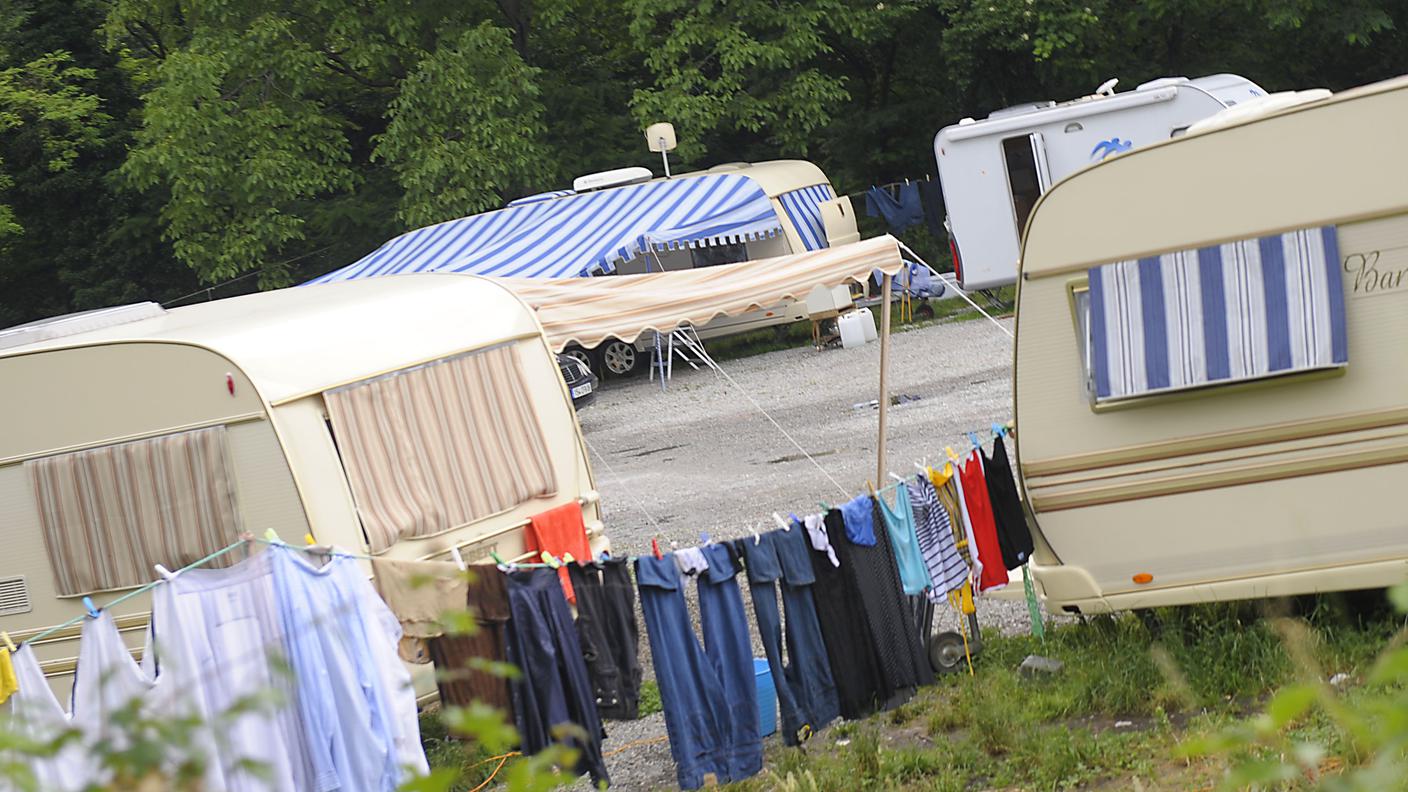 Nella foto d'archivio l'area per la sosta dei nomadi di Galbisio chiusa dal comune di Bellinzona nel 2011