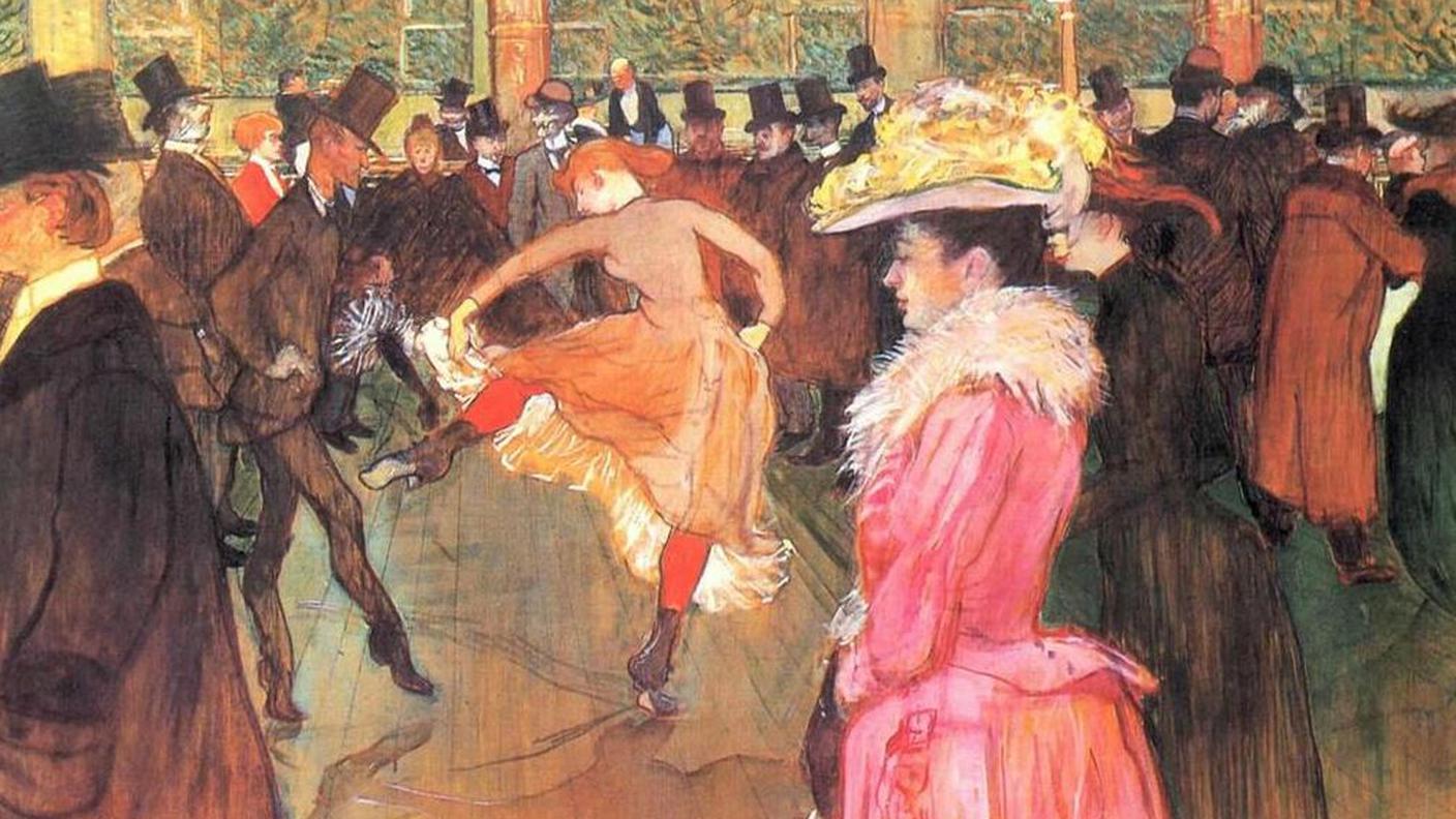Un'altra opera di Toulouse-Lautrec, che amava dipingere la vita del cabaret