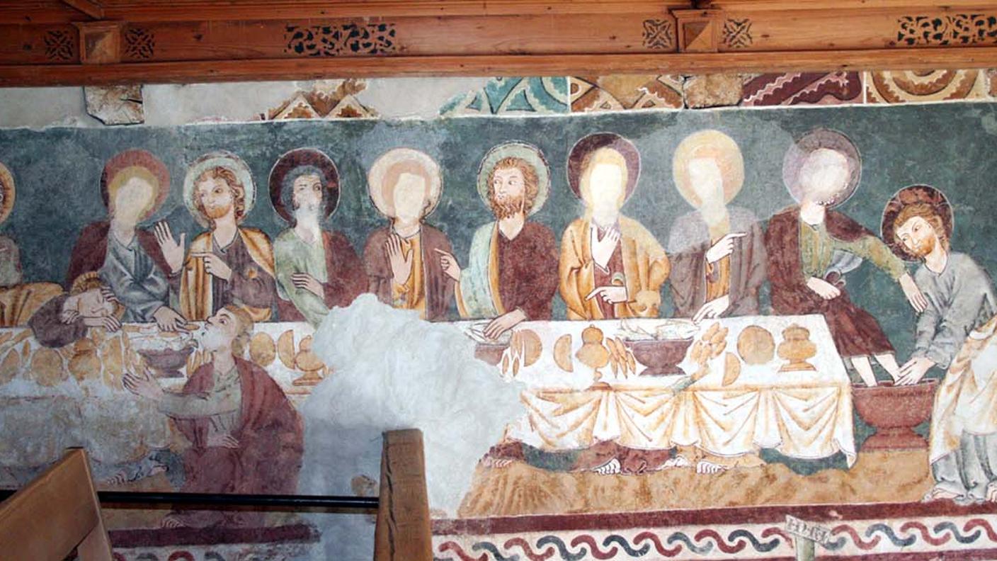 Meister von Waltensburg, Ultima Cena, affresco, chiesa di Waltenburg