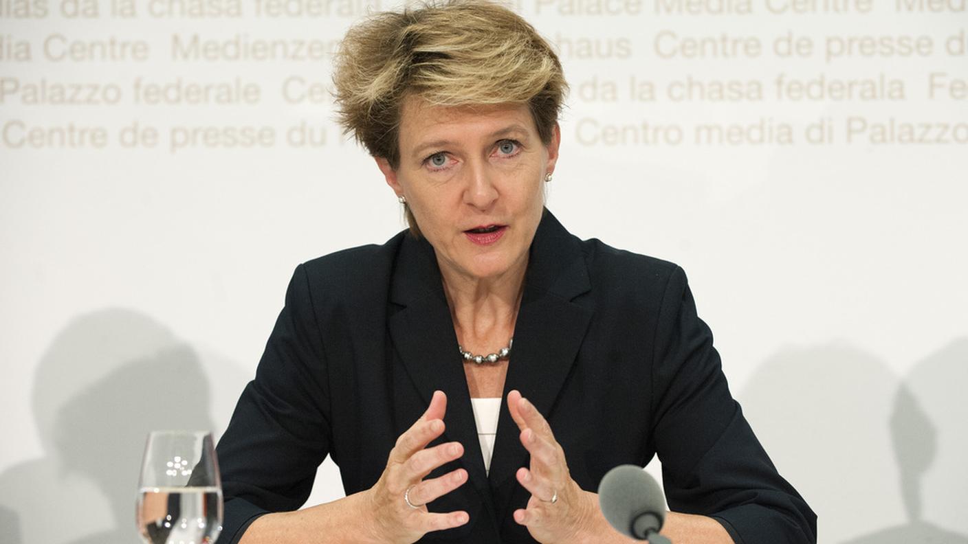 La responsabile del Dipartimento federale di giustizia e polizia