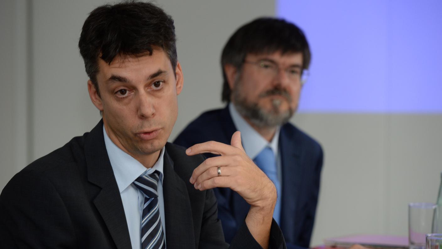 Un momento della conferenza stampa dell'EOC a Bellinzona