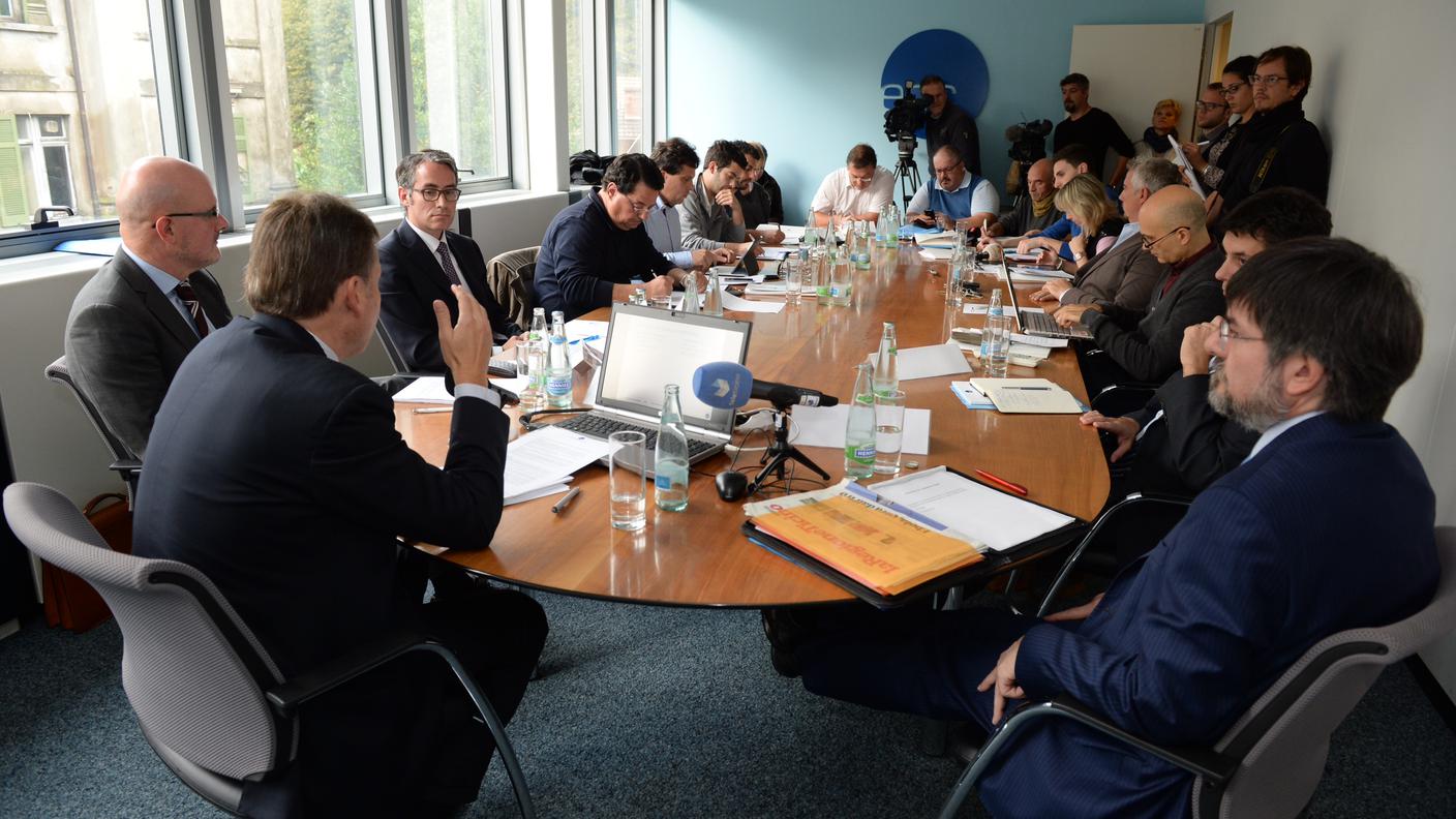 La conferenza stampa dell'EOC a Bellinzona