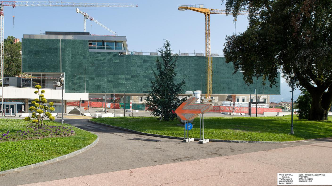 Il rendering di come sarà la facciata sud del LAC