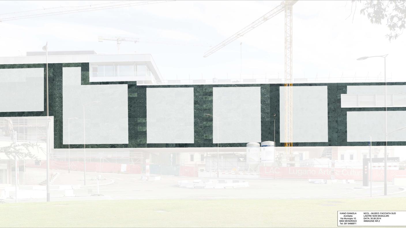 Le lastre evidenziate nel disegno non possono essere scambiate con le lastre interne delle campiture