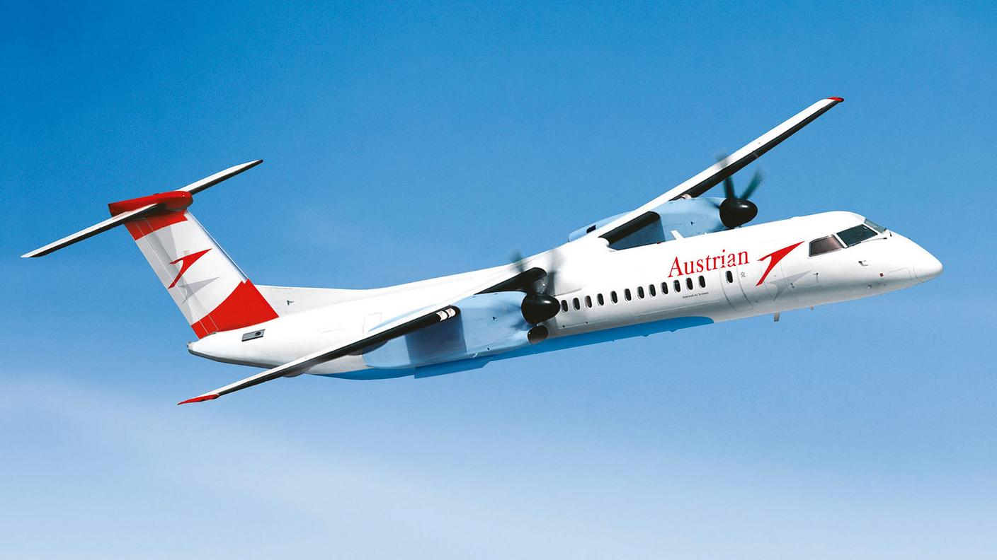 Un Dash 8 di Tyrolean Airways, parte di Austrian Airlines