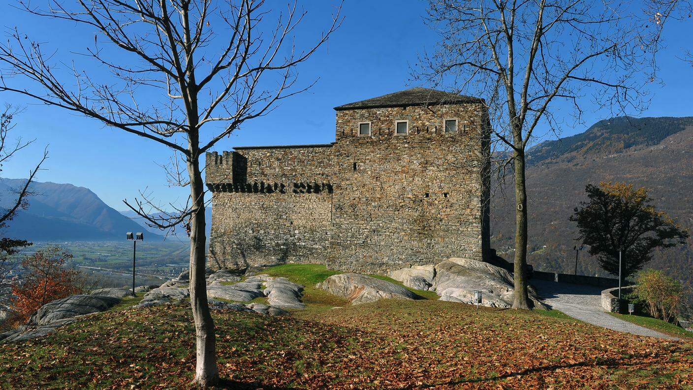 Una foto del castello di Sasso Corbaro