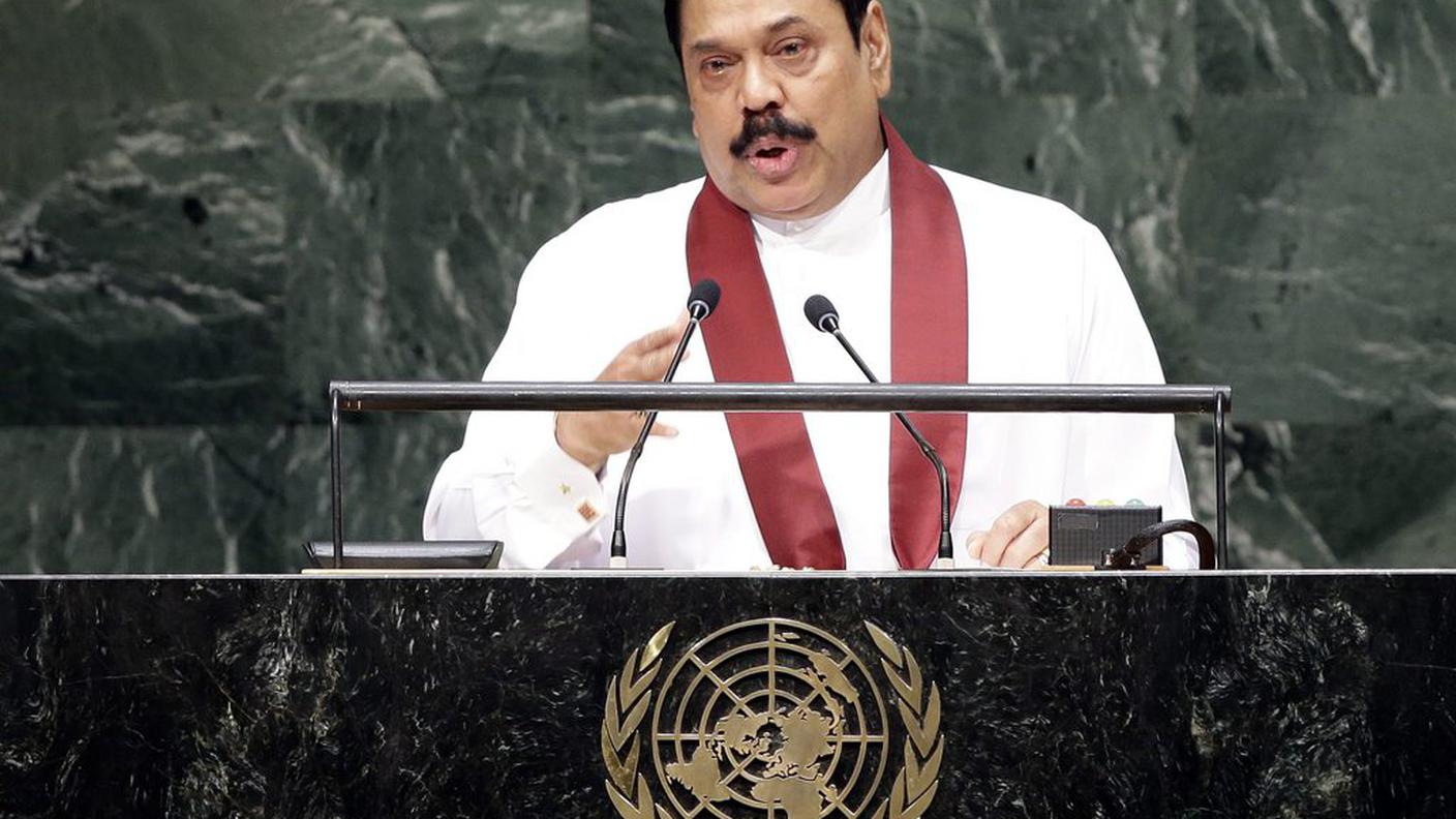 Il presidente Mahinda Rajapaksa
